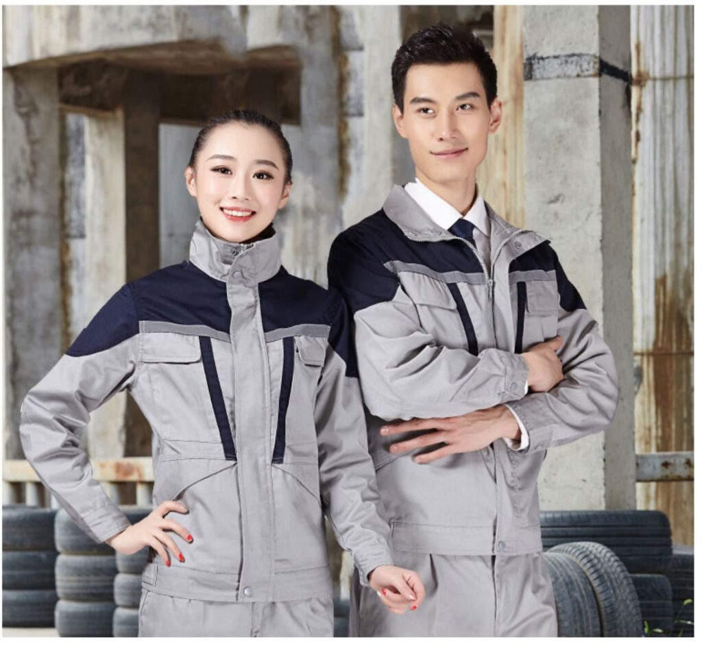 图片[2]-长袖反光条工作服套装 适合汽修类的工服套装