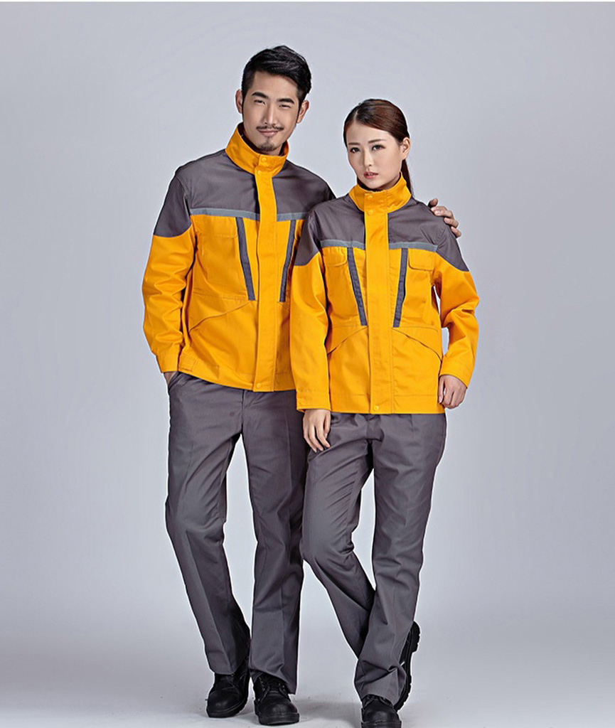 图片[3]-长袖反光条工作服套装 适合汽修类的工服套装