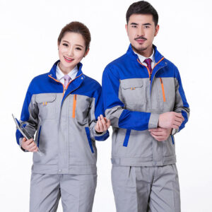 工作服套装男女通用款 耐磨长袖劳保服汽修工程服-时尚工作服网
