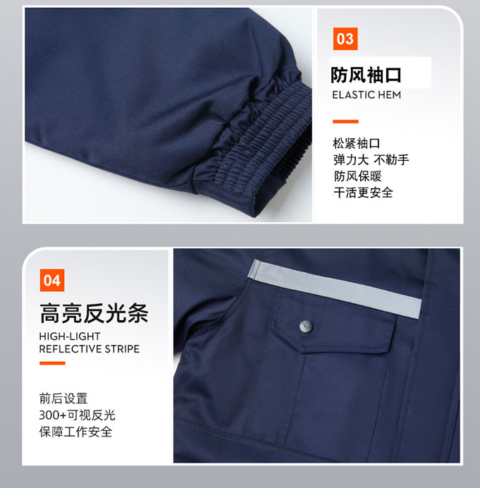 图片[3]-棉衣冬季工作服男女劳保服套装加厚棉袄