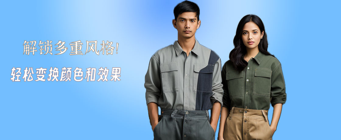 工作服同款如何变换出不同颜色和效果