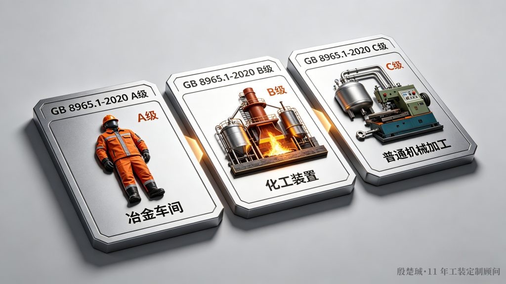 阻燃服防护等级 GB 8965.1-2020 A级B级C级 适用场景