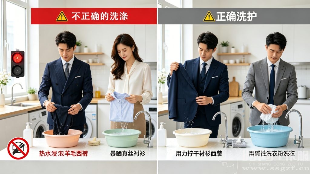 职业装洗护避坑 5 个毁西装衬衫的错误洗护动作