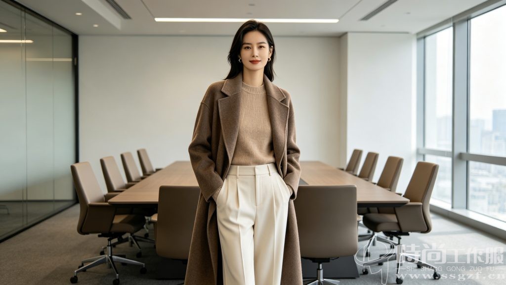 2026 春季静奢风呢大衣同色系商务穿搭展示