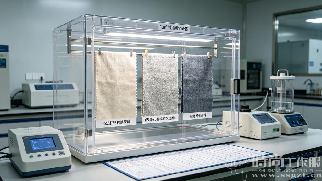 火锅店工服面料防吸味密封油烟实验实拍