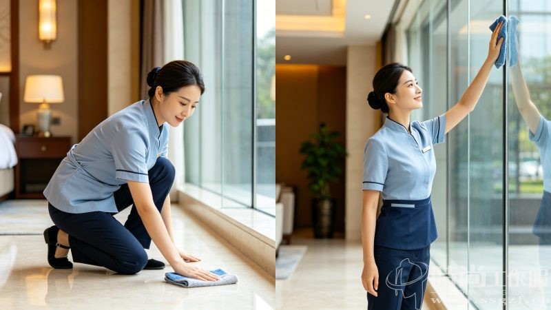 空姐同款面料？我们拿来做保洁服_时尚工作服网