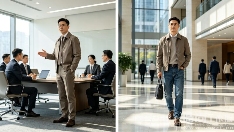 商务夹克怎么搭？4 套场景方案_时尚工作服网