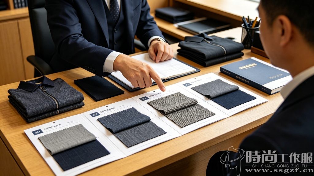 商务夹克 4 大主流面料样卡与样衣展示 企业采购面料选型