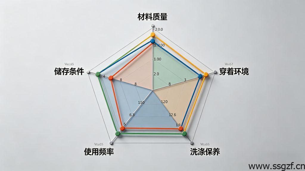 防酸碱服寿命影响因素 五角雷达图 权重分布