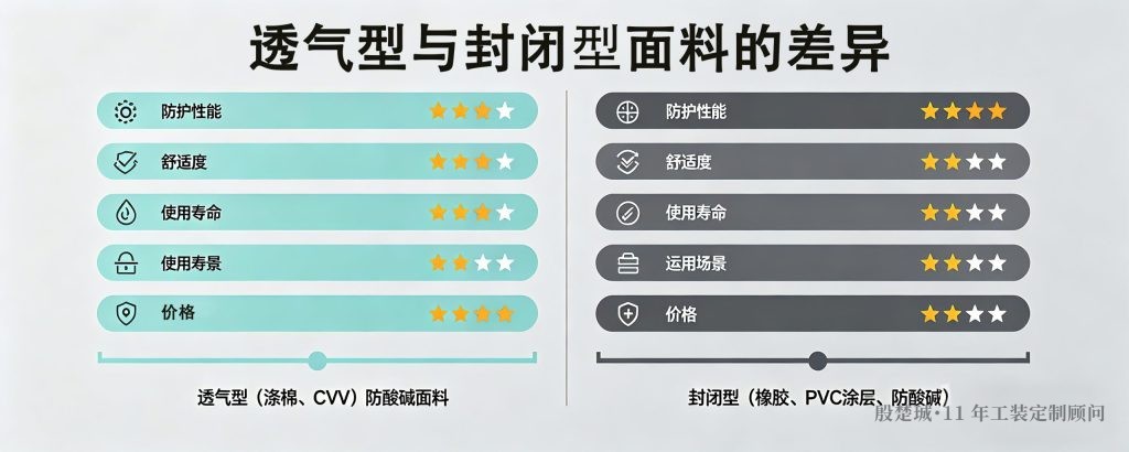 透气还是不透气？防酸碱服面料怎么选_时尚工作服网