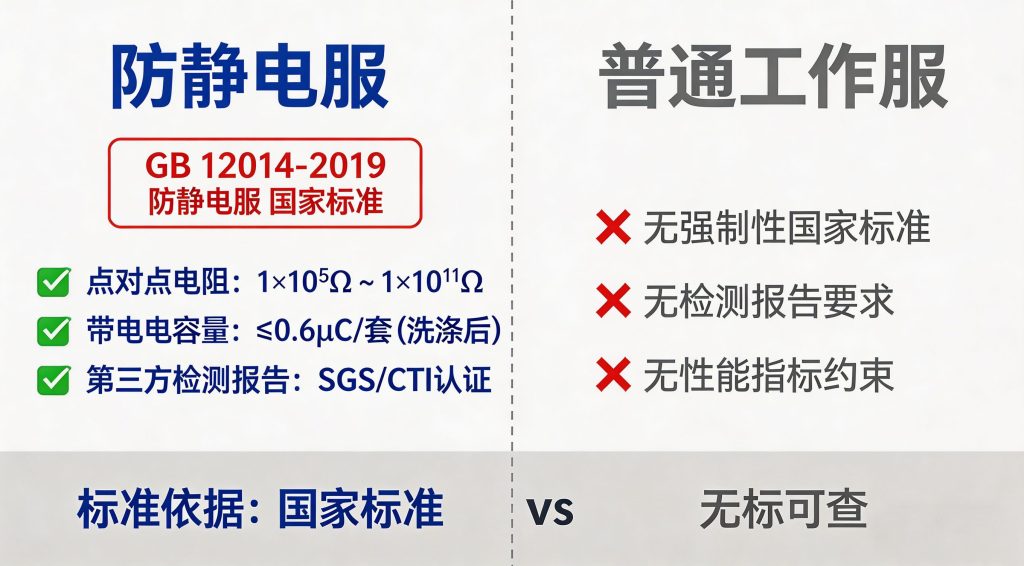 防静电工作服和普通工作服的区别