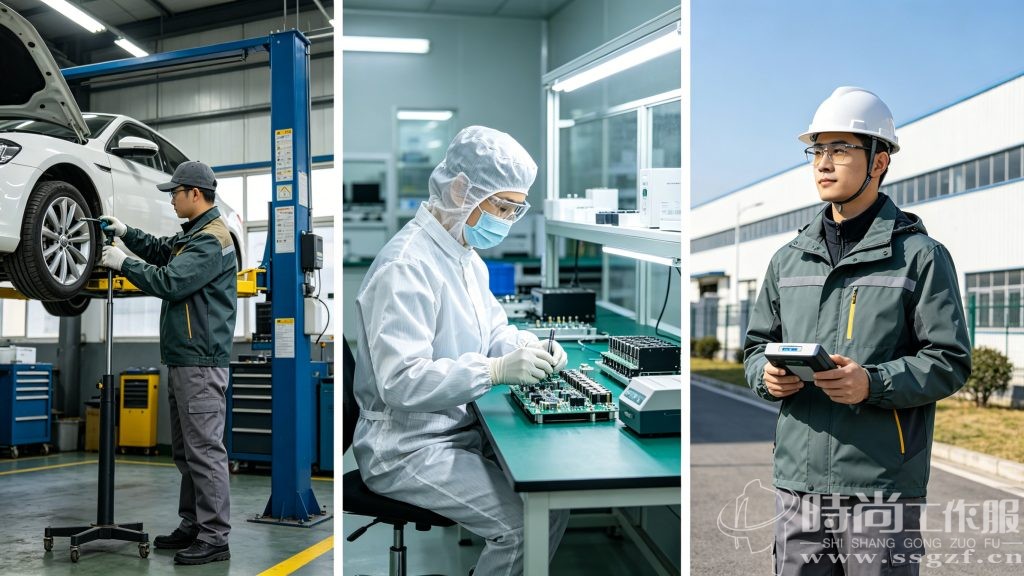 汽修车间工装 电子无尘车间工装 户外巡检工装 春秋工装场景化推荐 时尚工作服网