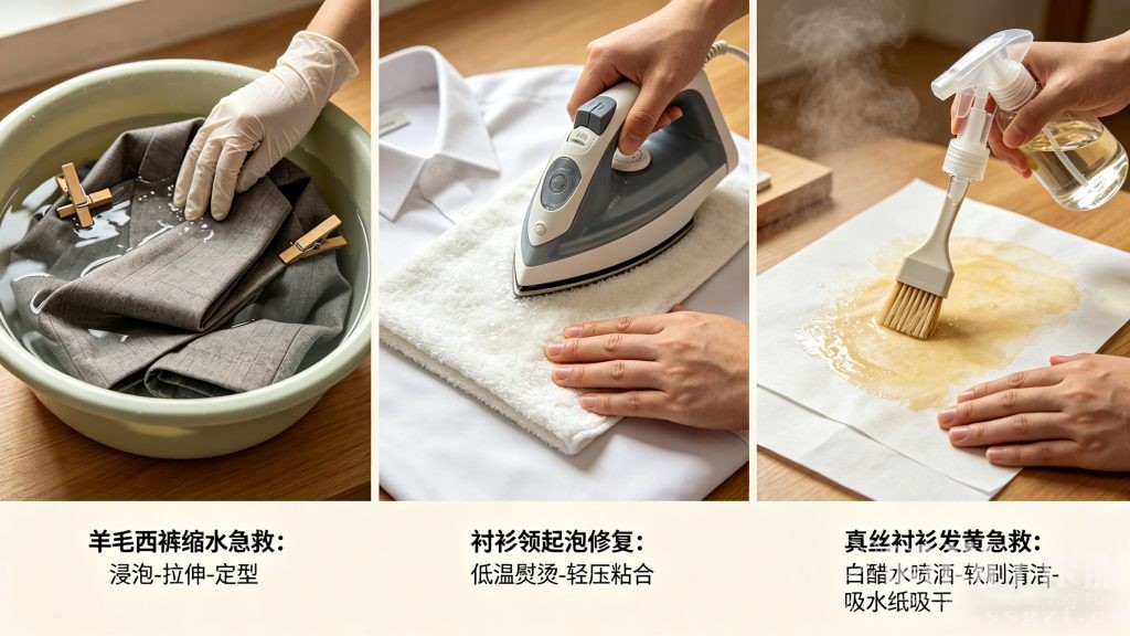 职业装洗护损伤急救指南 缩水起泡发黄修复方法