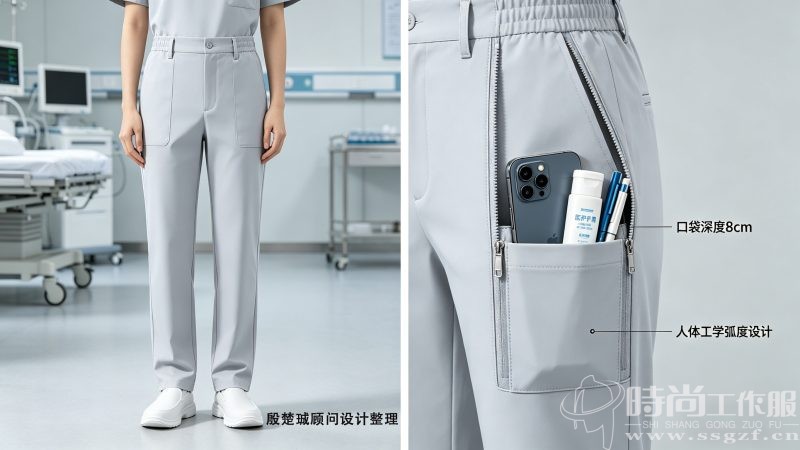 女医护的 “隐形口袋”，手机钥匙全装下_时尚工作服网