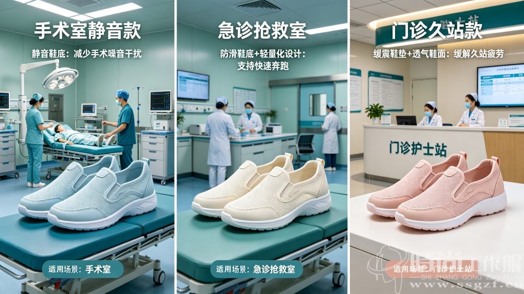 护士鞋场景化选鞋矩阵实物展示