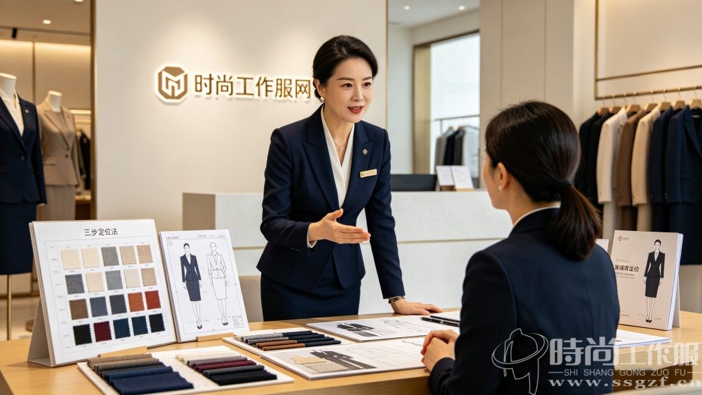 殷楚珹工装顾问一对一职场套裙定制咨询场景图