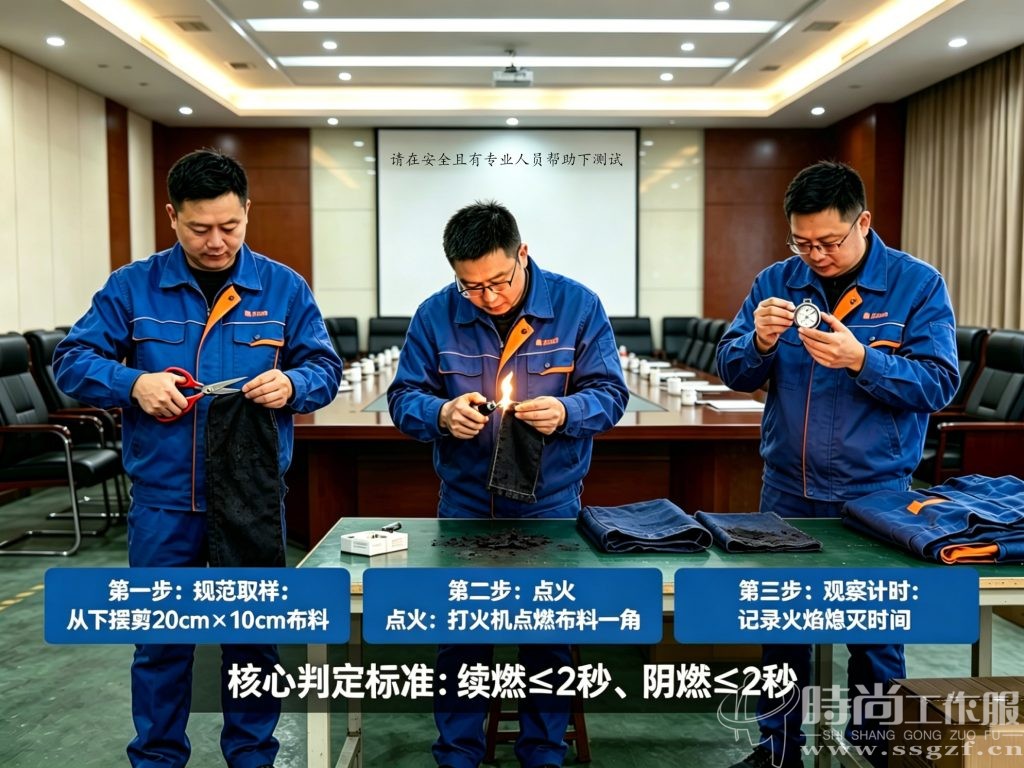 阻燃服到货验收打火机自测法步骤图