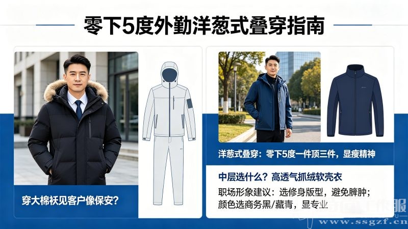 零下 5 度跑外勤，中间层这么搭不臃肿_时尚工作服网