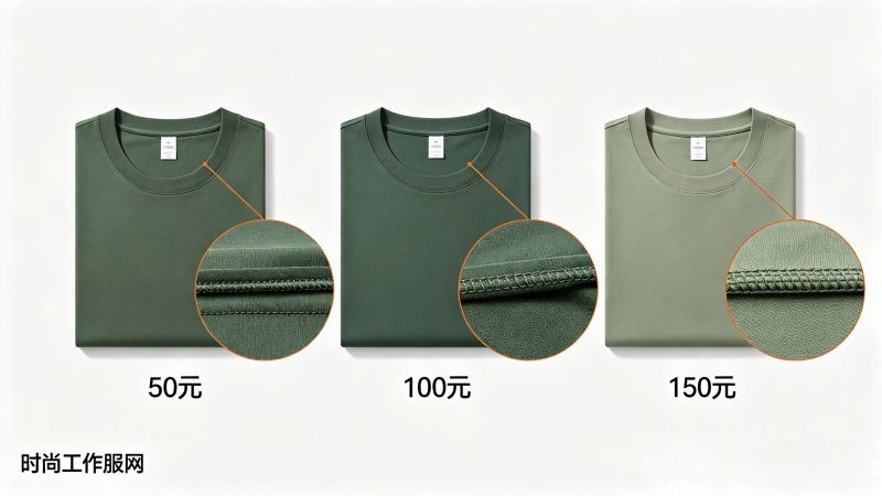 50 元工作 T 恤和 150 元的到底差在哪？剪开一件给你看_时尚工作服网