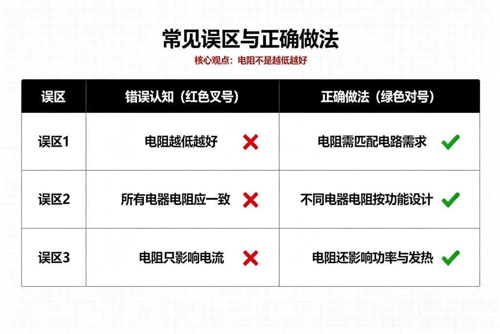 防静电服电阻值误区正误对比表