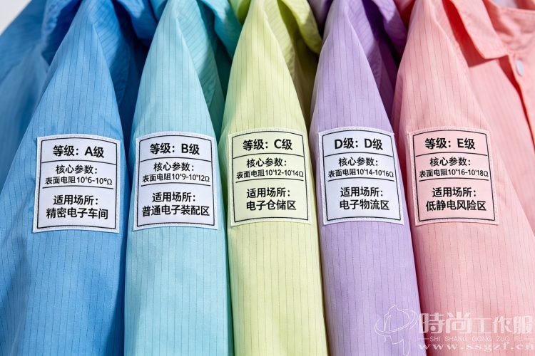 防静电工装上的黄标蓝标代表什么?A 级 B 级区别与选购指南